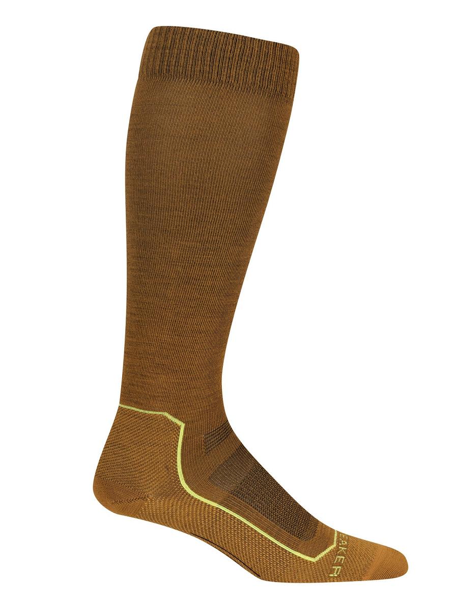 Clove / Silent Gold Men's Icebreaker Merino Ski+ Ultralight Over the Calf Socks | USA 1017DFMN